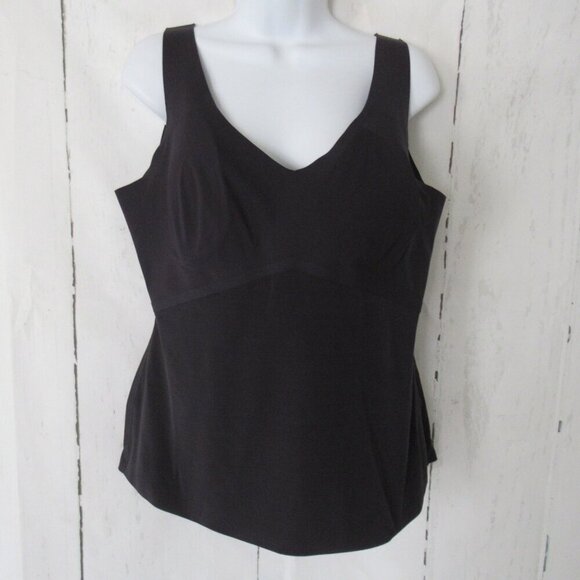 Honey Love Other - Honey Love Lift Wear Tank Top 2X Black Shapewear Slimming V Neck‎ Plus Size